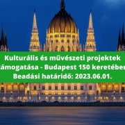Budapest 150 kulturális pályázat