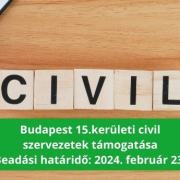 Budapest Főváros XV. Kerület Önkormányzatának területén található és tevékenységet folytató civil szervezetek számára, 2024. évi programjaik megvalósításának támogatása